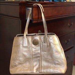 Coach  Metallic  Gold  Purse